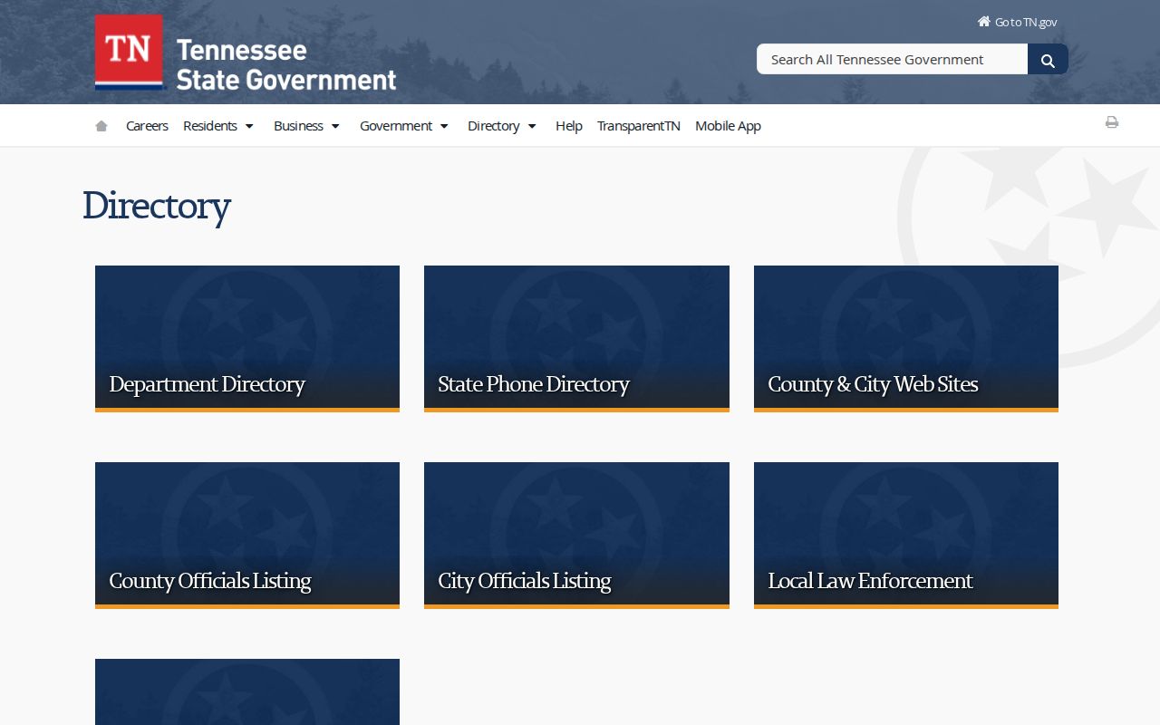 Tennessee people directories government directory hub