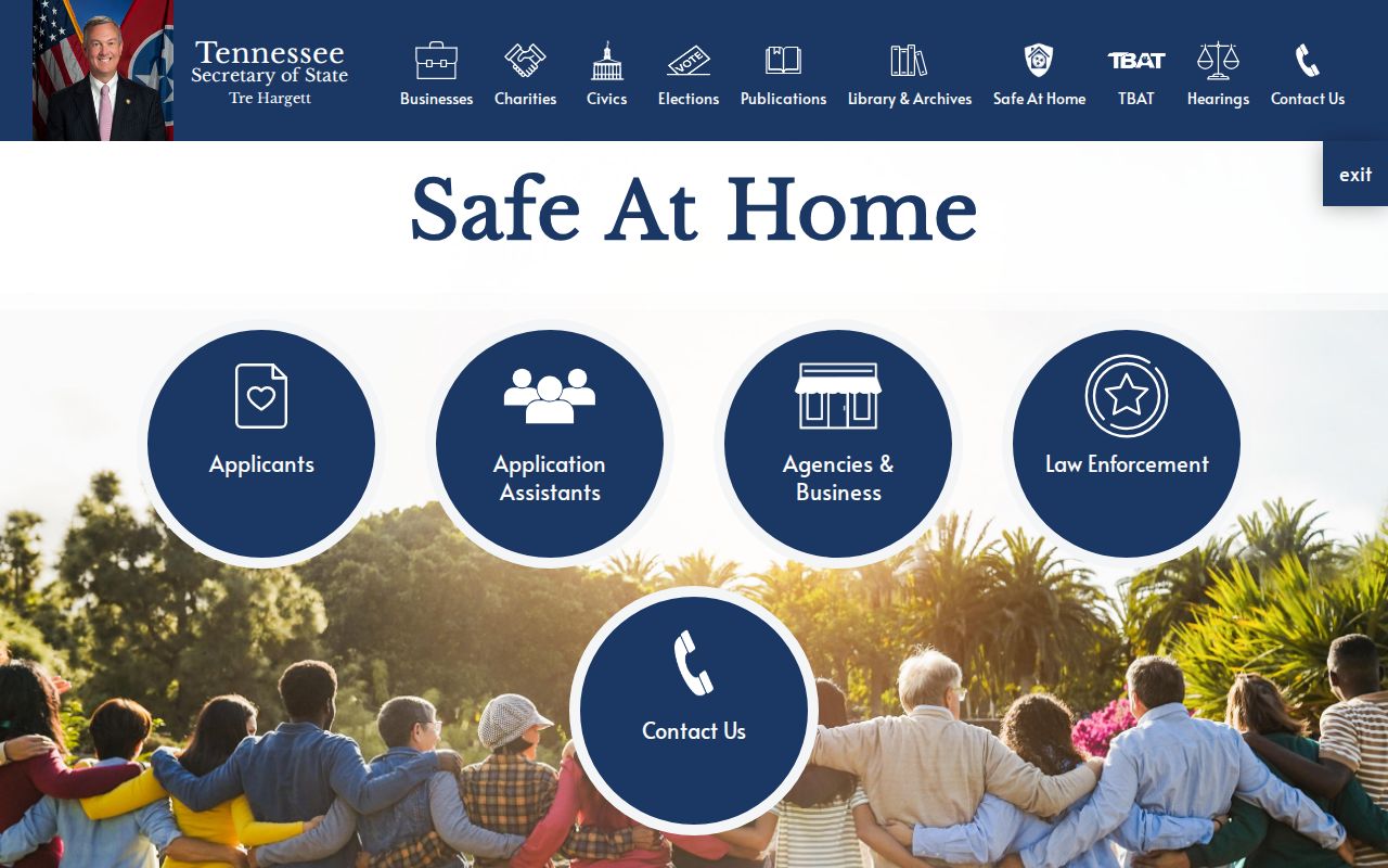 Tennessee voter records Safe at Home confidentiality program